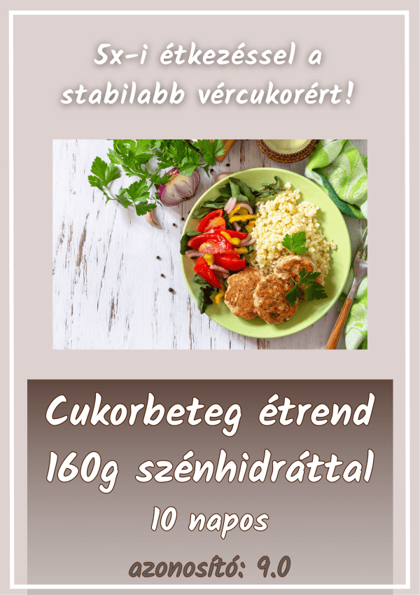 10 napos cukorbeteg mintaétrend napi 160g szénhidrát elosztással