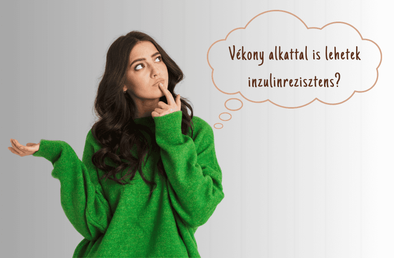 Vékony testalkatú nő elgondolkodva , inzulinrezisztencia kérdése